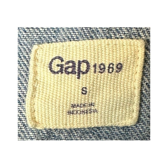GAP Denim Jacket Midi Dress Button Front in Medium Wash - Picture 4 of 6